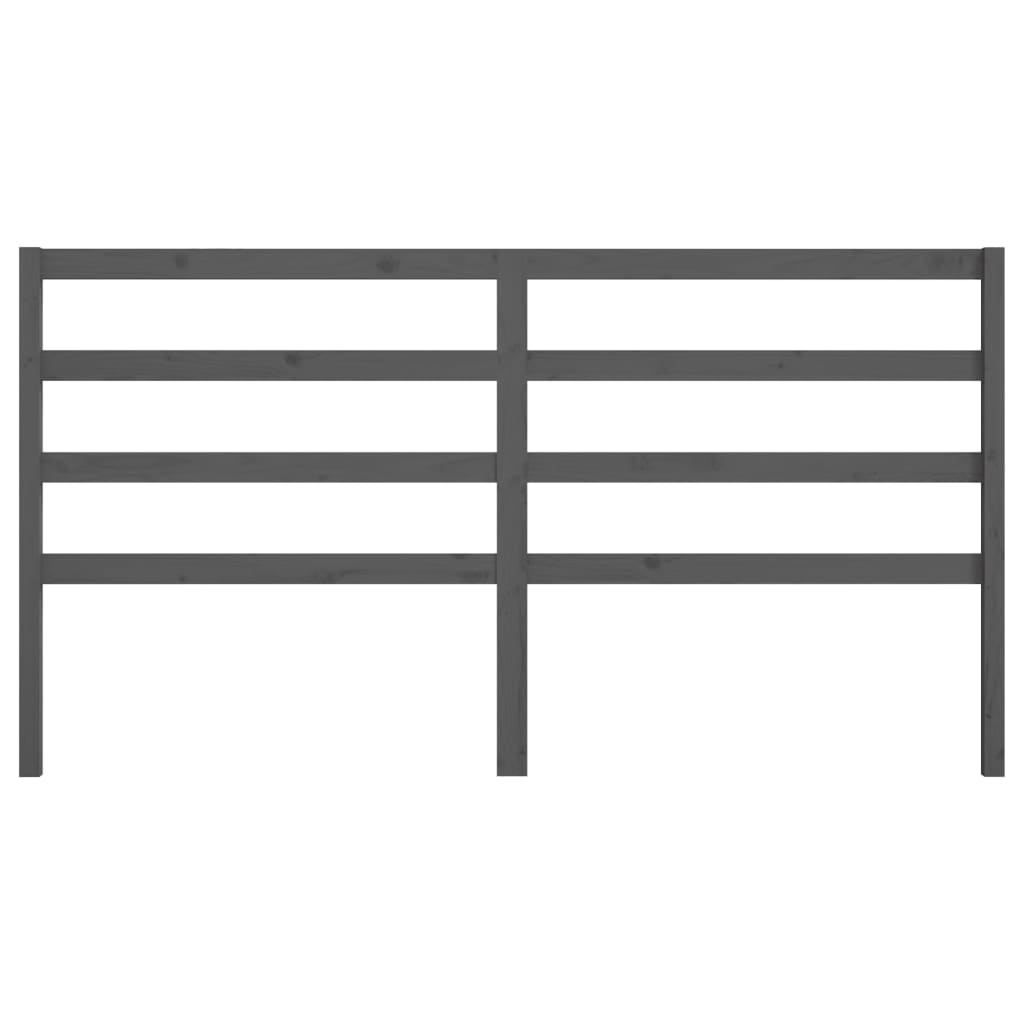 Hoofdbord 206X4X00 Cm Massief Grenenhout 206 x 100 cm Grijs