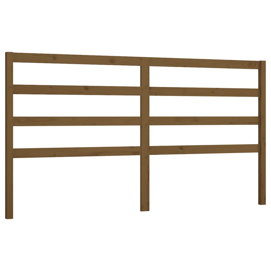 Hoofdbord 206X4X00 Cm Massief Grenenhout 206 x 100 cm Honingbruin