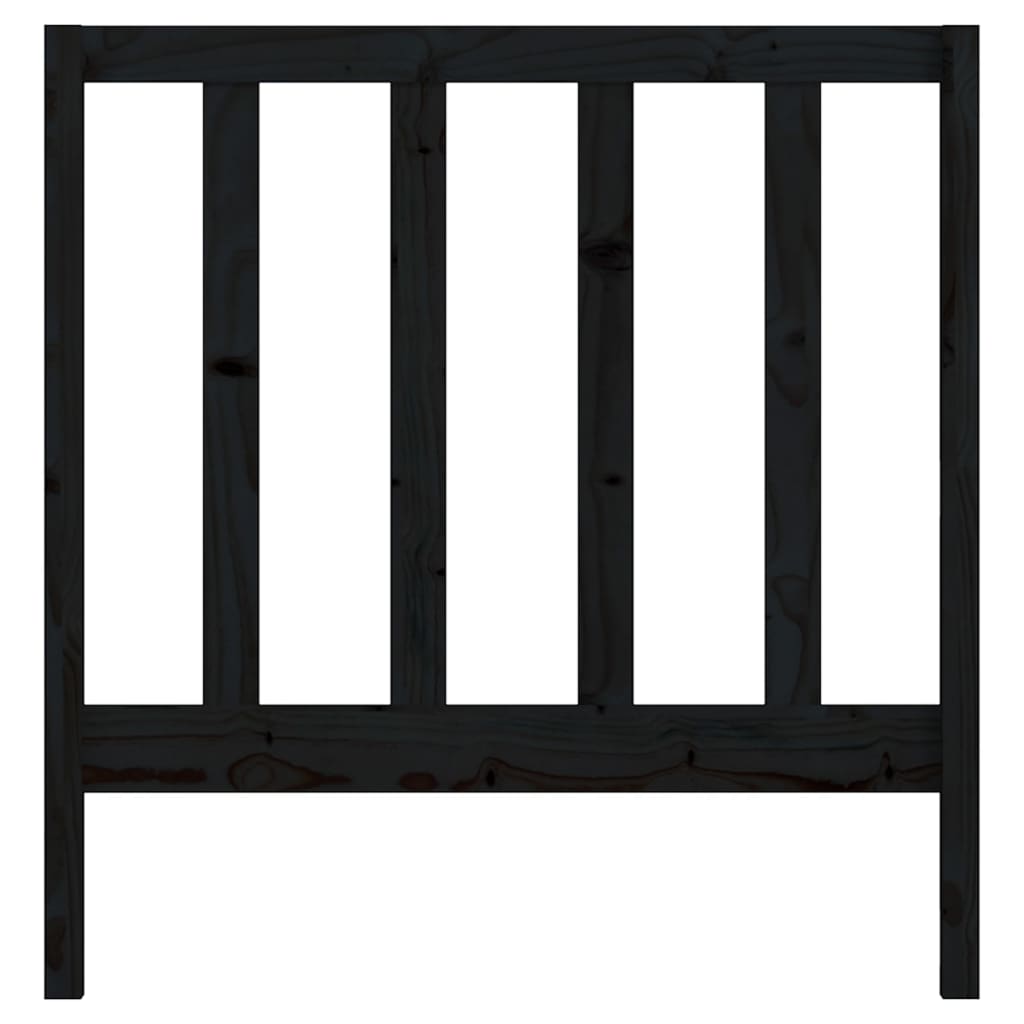 Hoofdbord 8X4X00 Cm Massief Grenenhout 81 x 100 cm Zwart