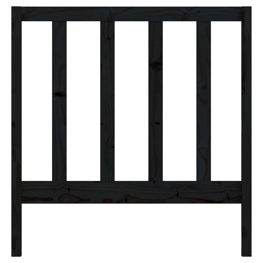 Hoofdbord 8X4X00 Cm Massief Grenenhout 81 x 100 cm Zwart