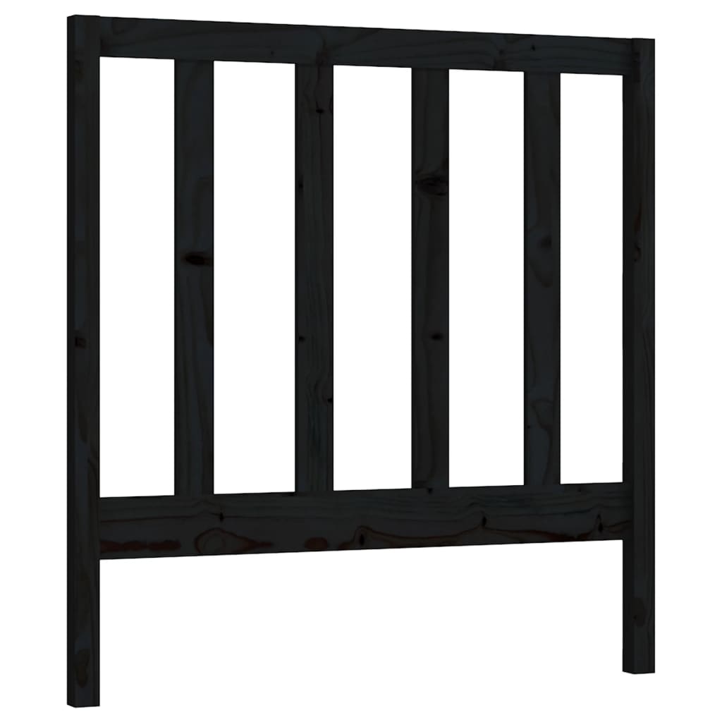 Hoofdbord 96X4X00 Cm Massief Grenenhout 96 x 100 cm Zwart