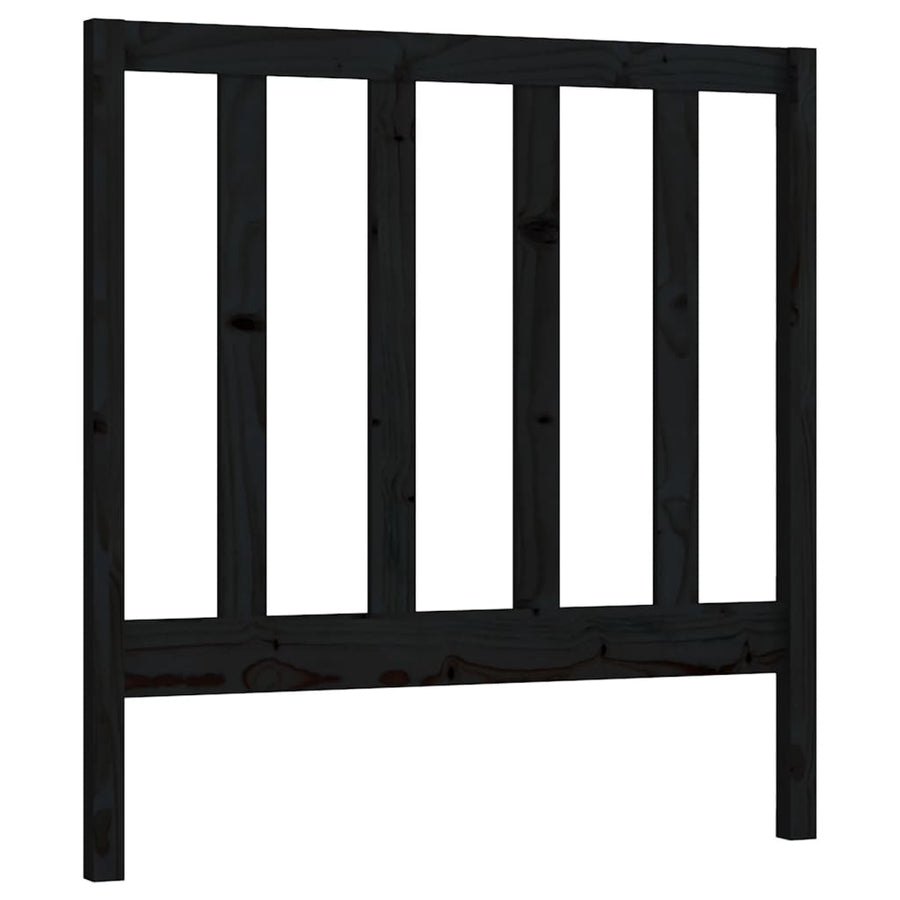 Hoofdbord 96X4X00 Cm Massief Grenenhout 96 x 100 cm Zwart