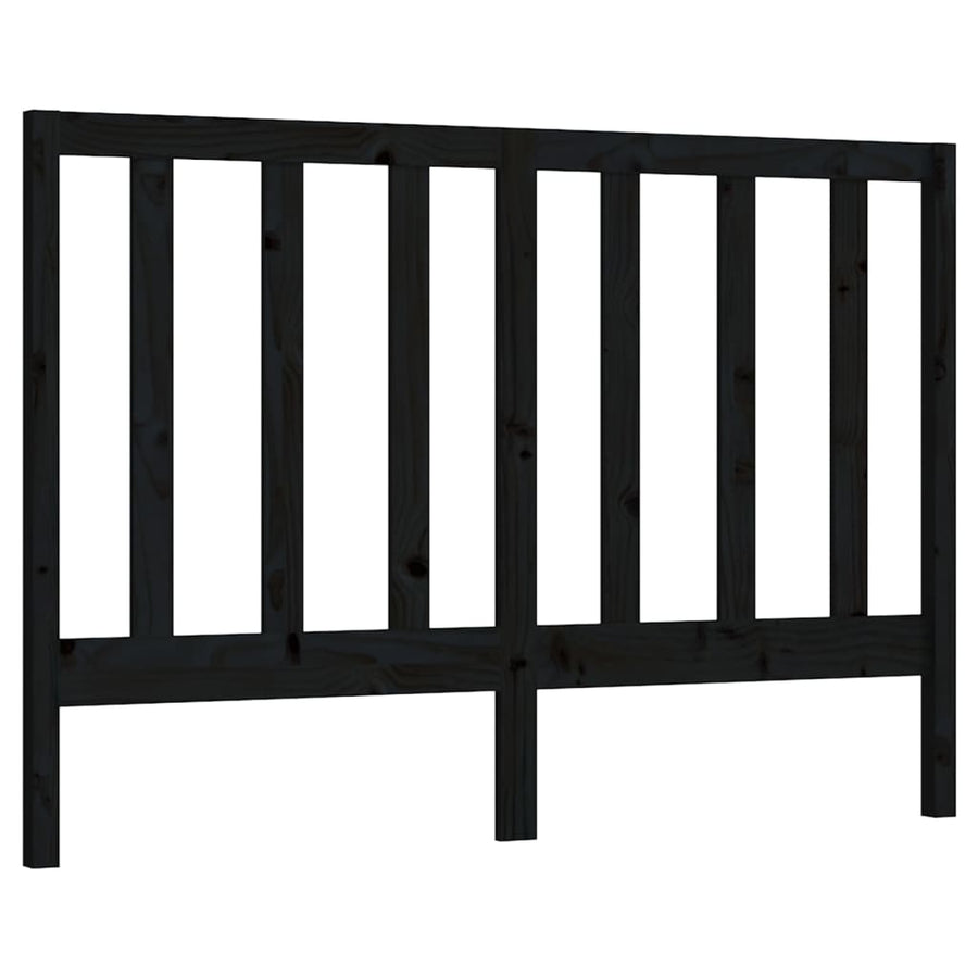 Hoofdbord 26X4X00 Cm Massief Grenenhout 126 x 100 cm Zwart