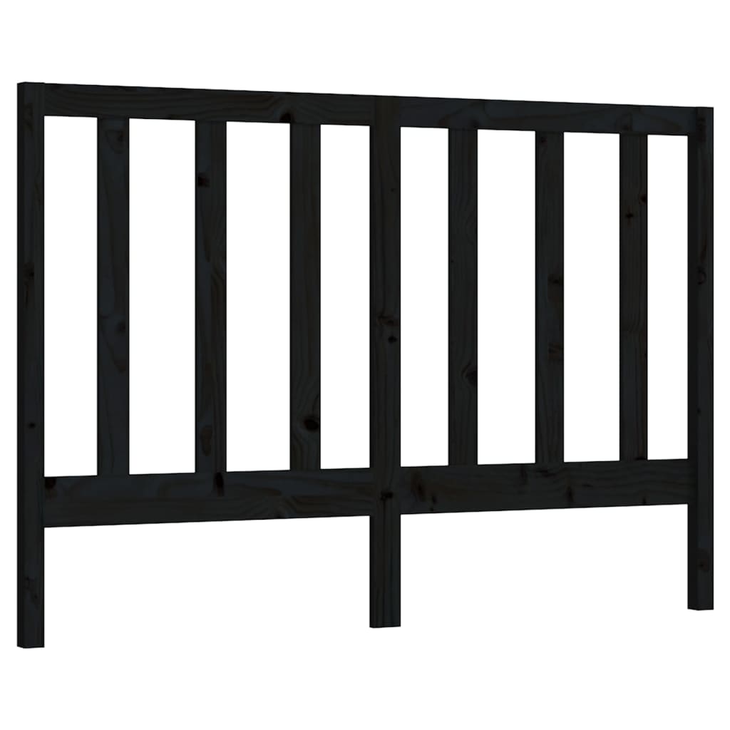 Hoofdbord 46X4X00 Cm Massief Grenenhout 146 x 100 cm Zwart