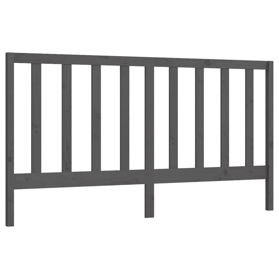 Hoofdbord 206X4X00 Cm Massief Grenenhout 206 x 100 cm Grijs