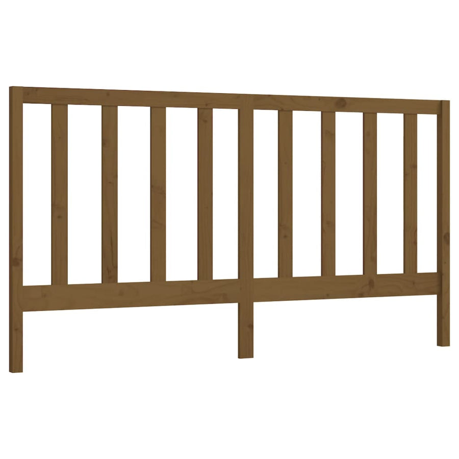 Hoofdbord 206X4X00 Cm Massief Grenenhout 206 x 100 cm Honingbruin