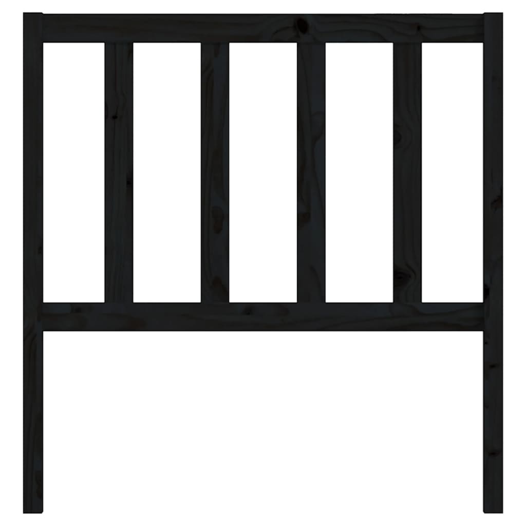 Hoofdbord 8X4X00 Cm Massief Grenenhout 81 x 100 cm Zwart