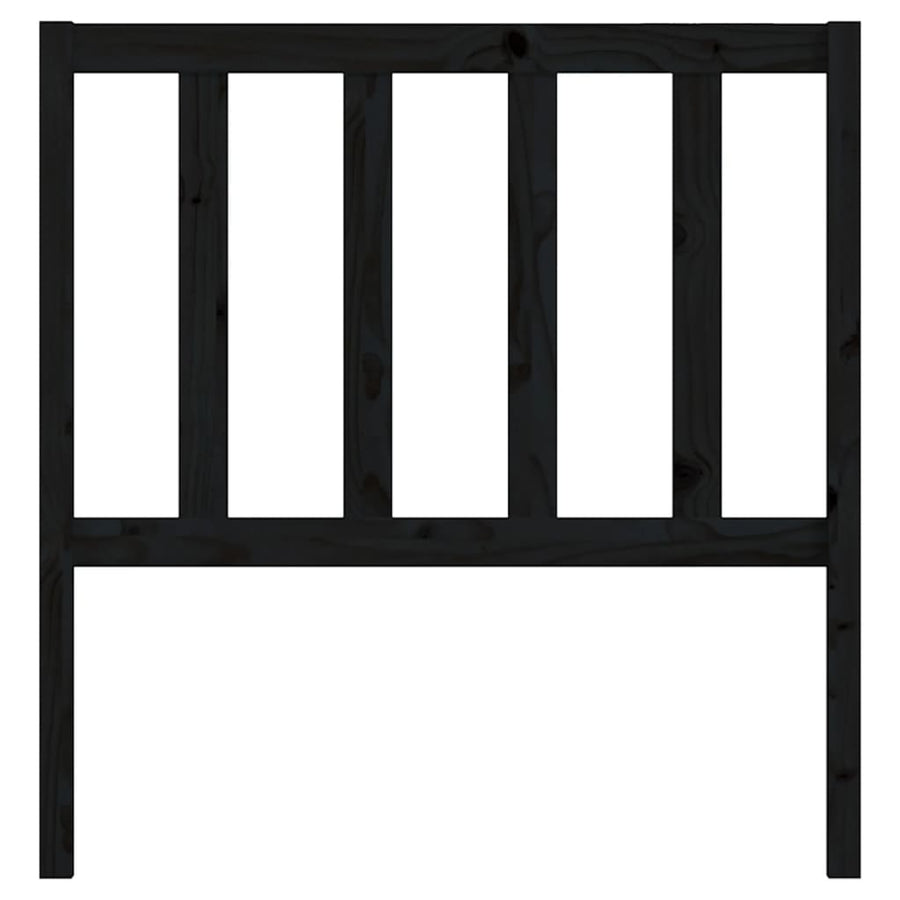 Hoofdbord 8X4X00 Cm Massief Grenenhout 81 x 100 cm Zwart
