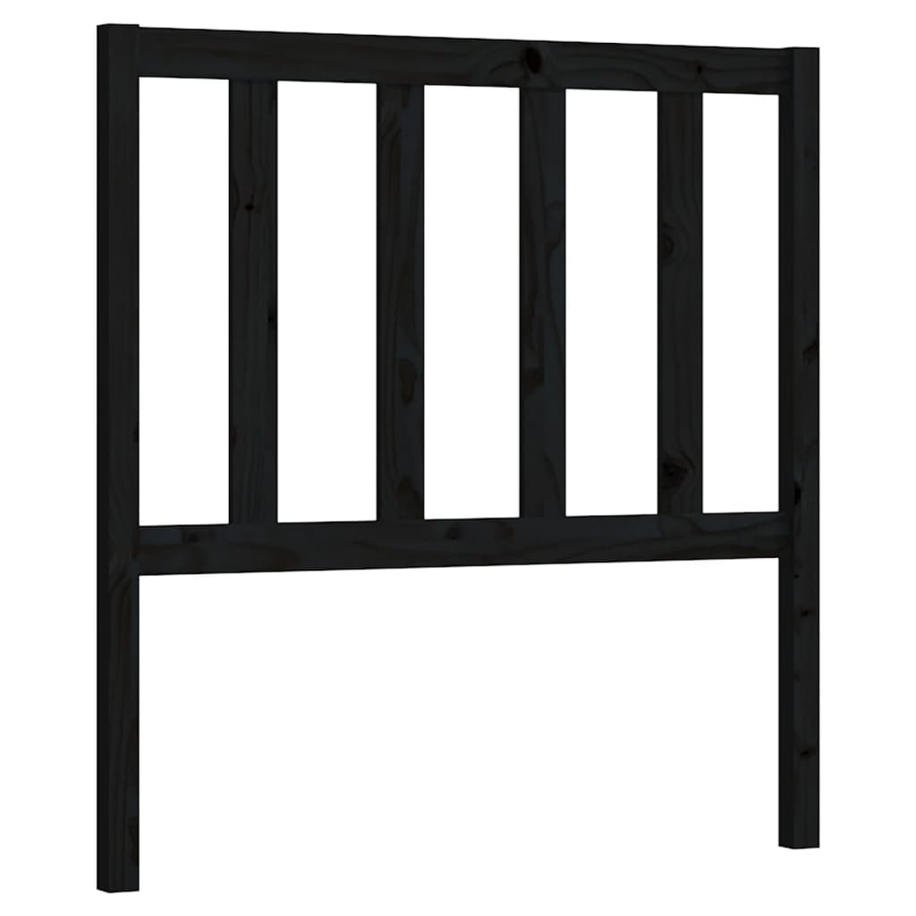 Hoofdbord 96X4X00 Cm Massief Grenenhout 96 x 100 cm Zwart