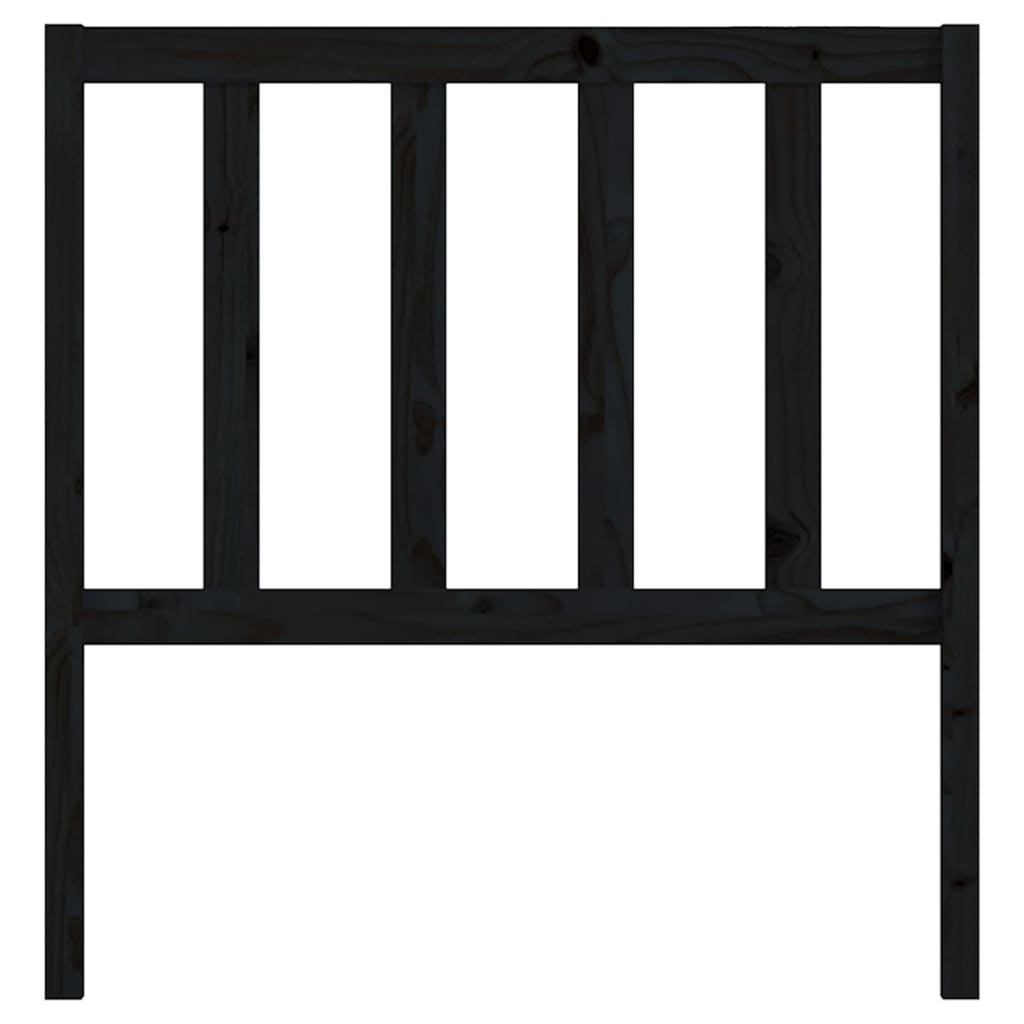 Hoofdbord 96X4X00 Cm Massief Grenenhout 96 x 100 cm Zwart