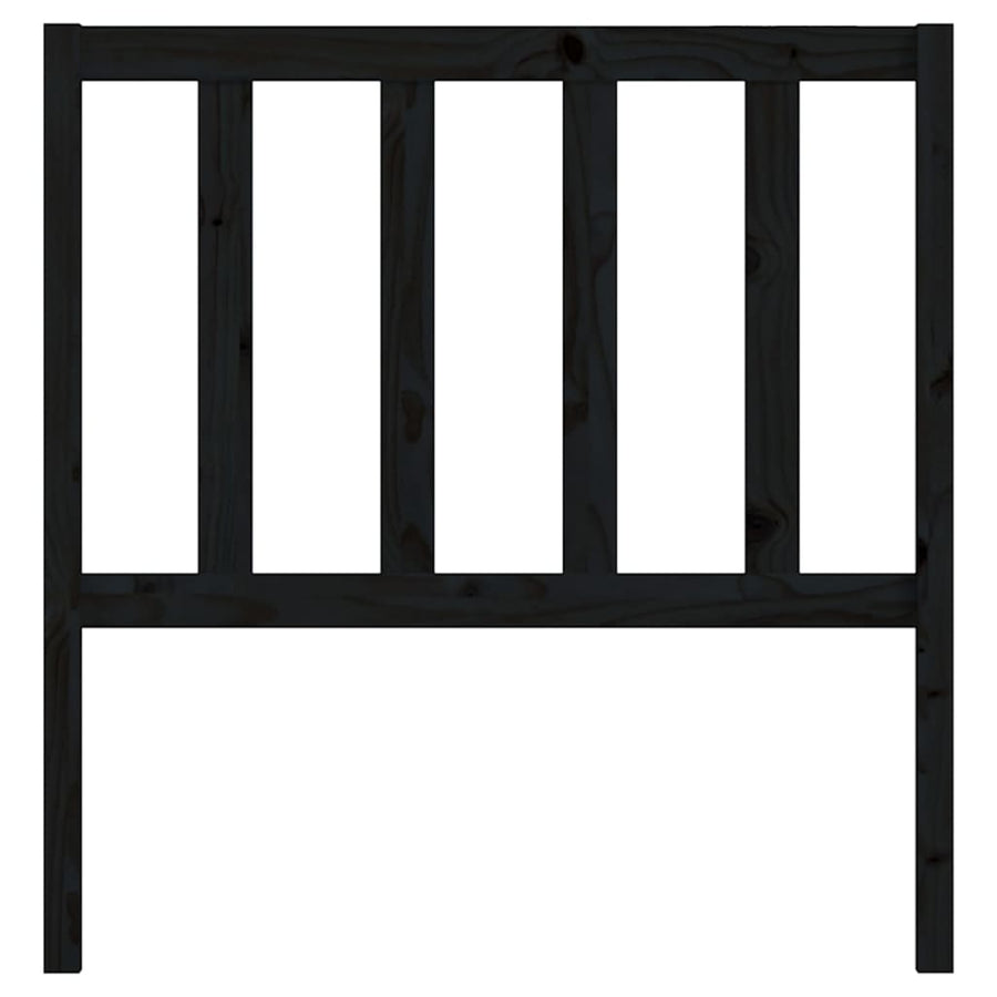Hoofdbord 06X4X00 Cm Massief Grenenhout 106 x 100 cm Zwart
