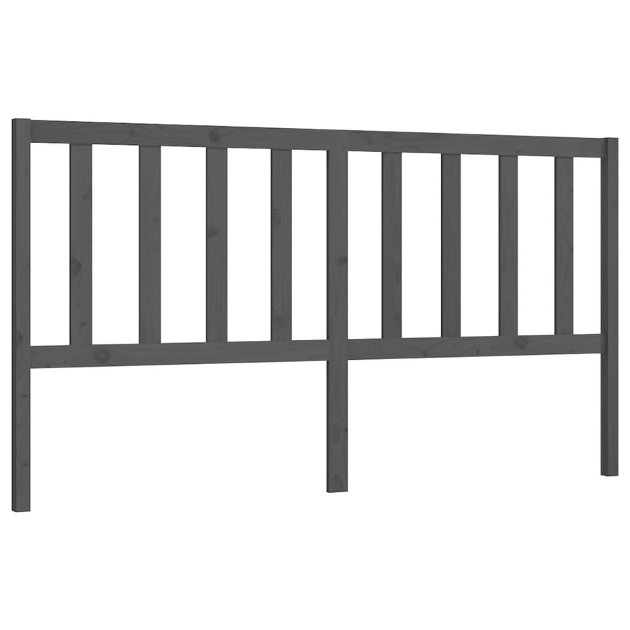 Hoofdbord 86X4X00 Cm Massief Grenenhout 186 x 100 cm Grijs