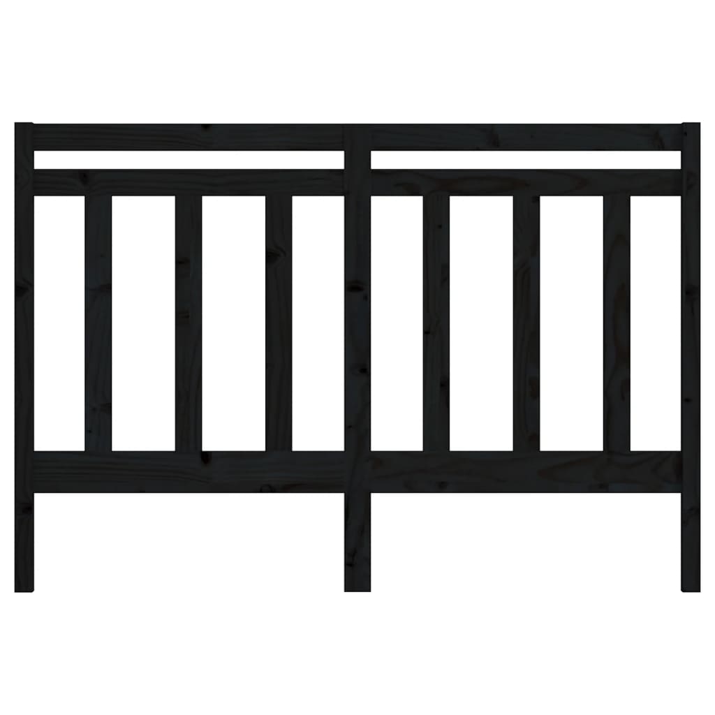 Hoofdbord 26X4X00 Cm Massief Grenenhout 126 x 100 cm Zwart