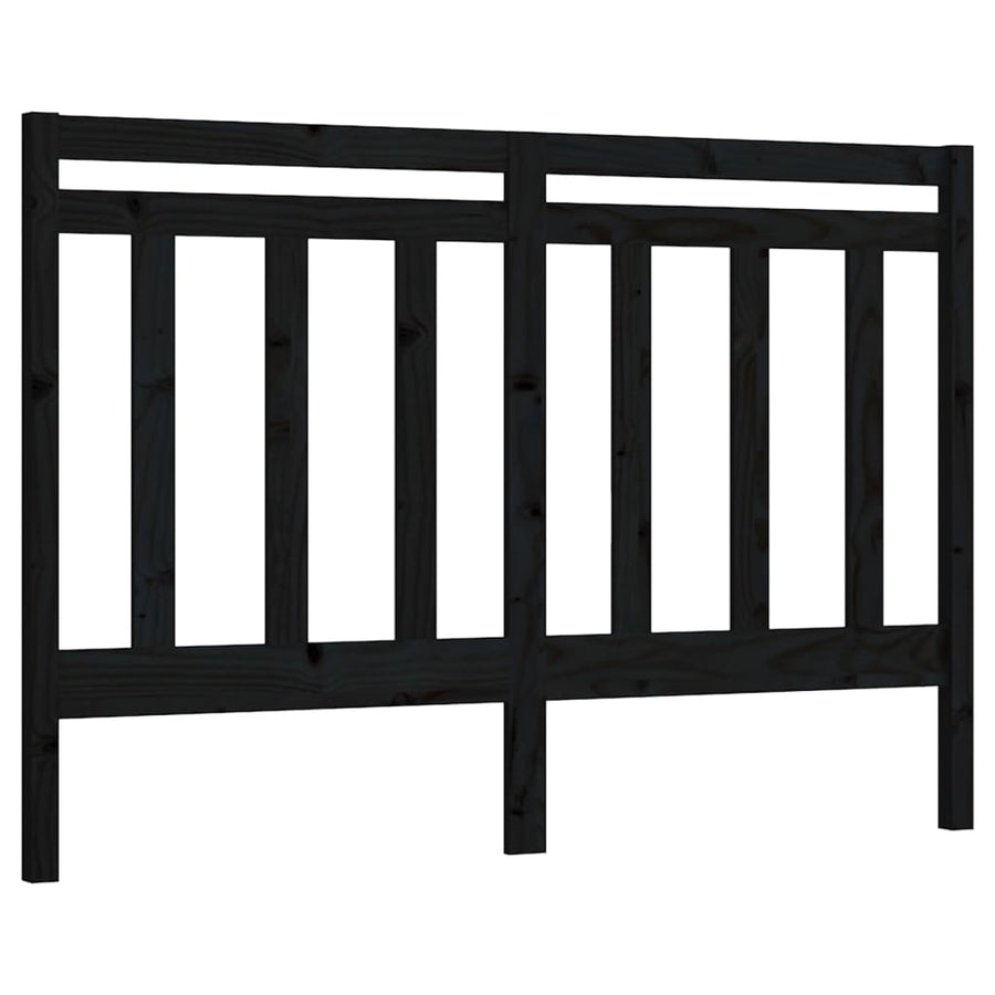 Hoofdbord 46X4X00 Cm Massief Grenenhout 146 x 100 cm Zwart