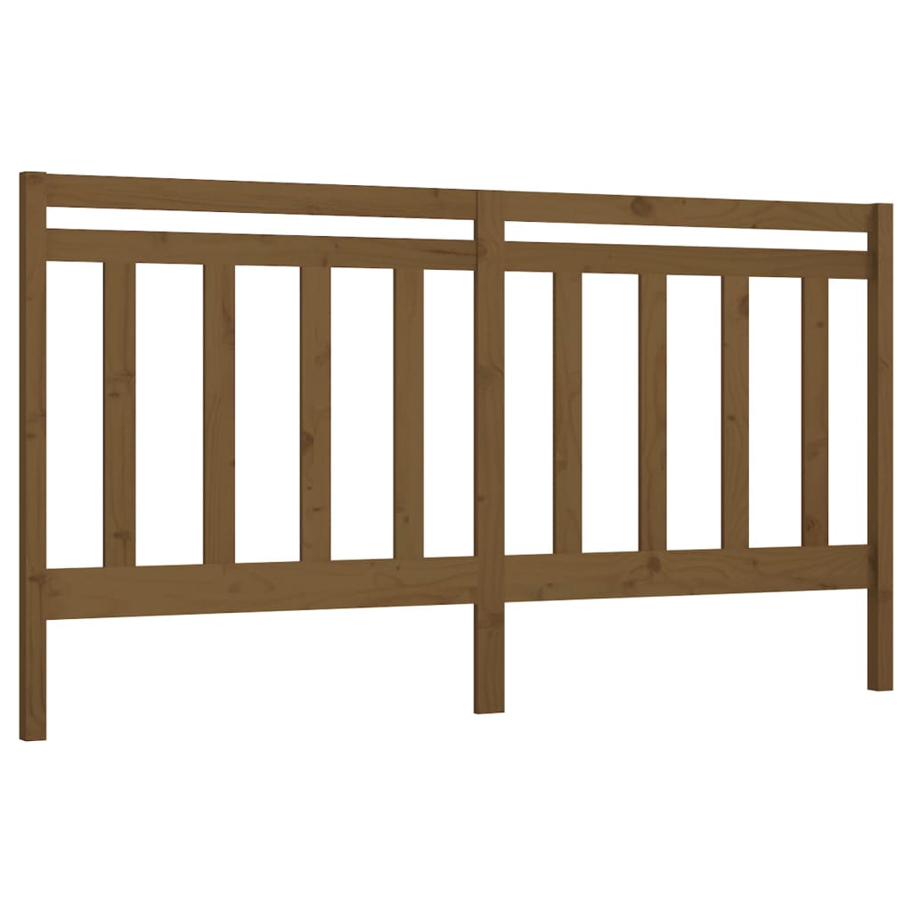 Hoofdbord 206X4X00 Cm Massief Grenenhout 206 x 100 cm Honingbruin