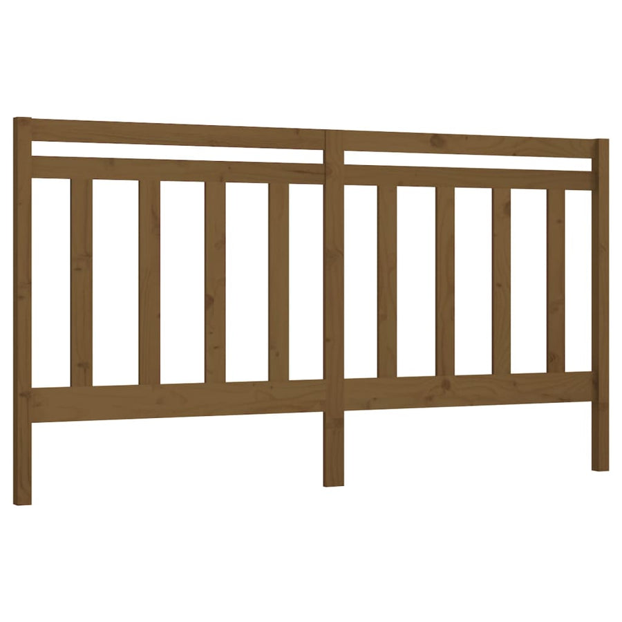 Hoofdbord 206X4X00 Cm Massief Grenenhout 206 x 100 cm Honingbruin