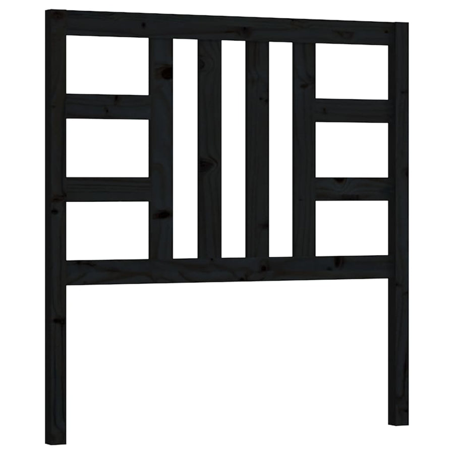 Hoofdbord 8X4X00 Cm Massief Grenenhout 81 x 100 cm Zwart