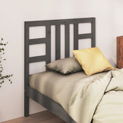 Hoofdbord 96x4x100 cm massief grenenhout grijs