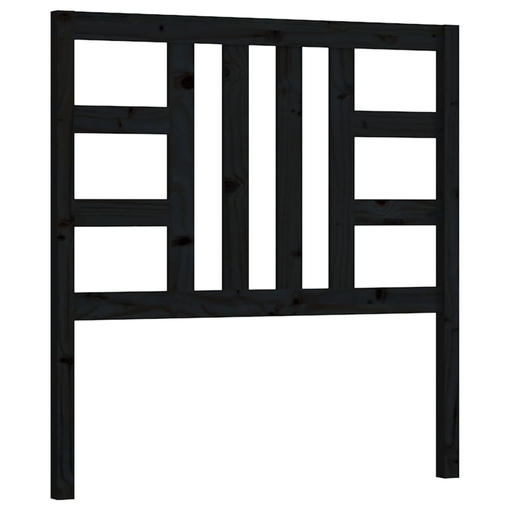 Hoofdbord 96X4X00 Cm Massief Grenenhout 96 x 100 cm Zwart