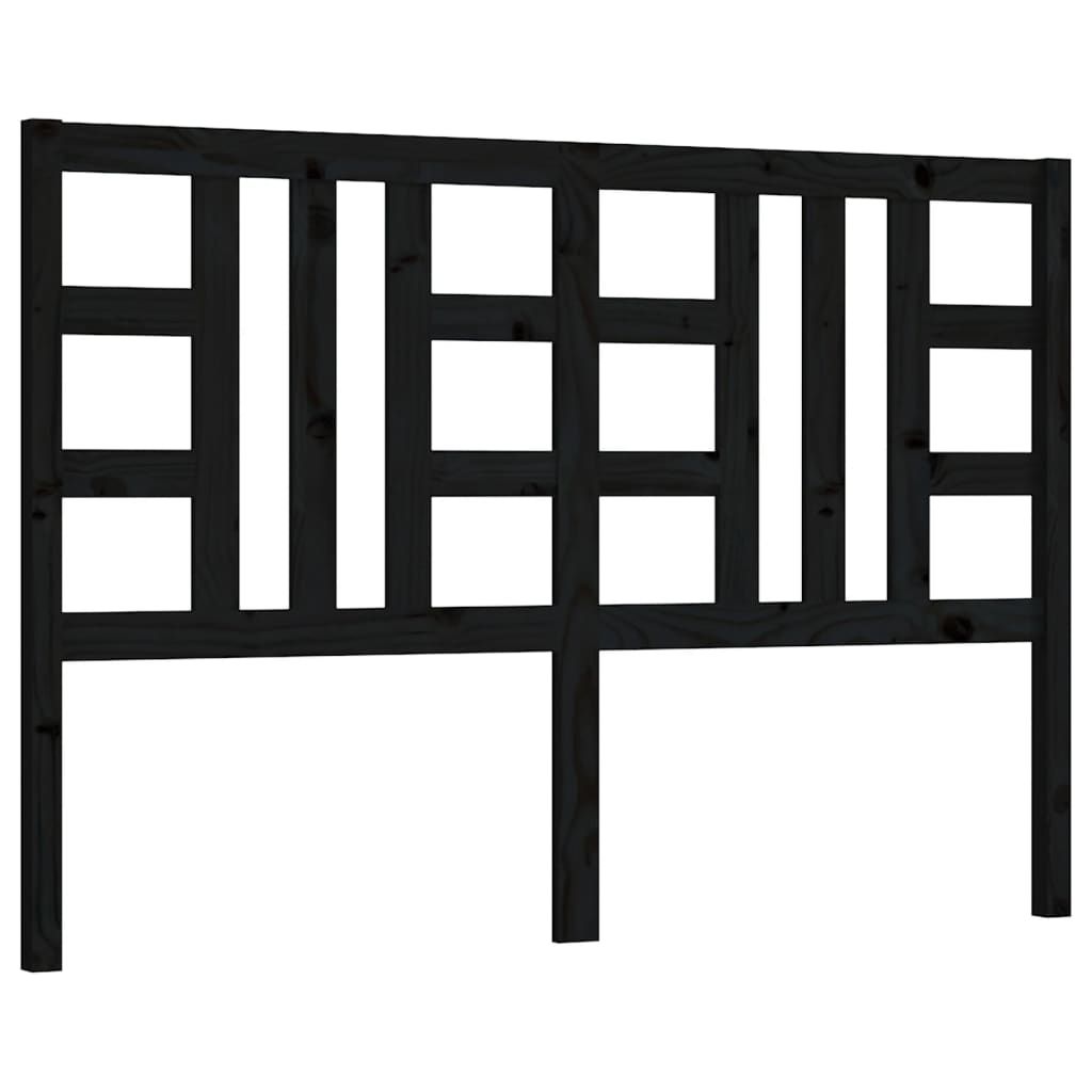 Hoofdbord 26X4X00 Cm Massief Grenenhout 126 x 100 cm Zwart