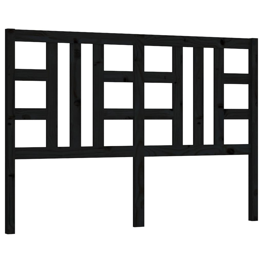 Hoofdbord 26X4X00 Cm Massief Grenenhout 126 x 100 cm Zwart