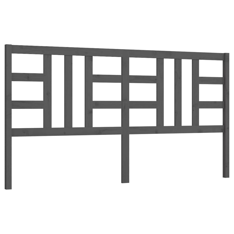 Hoofdbord 86X4X00 Cm Massief Grenenhout 186 x 100 cm Grijs