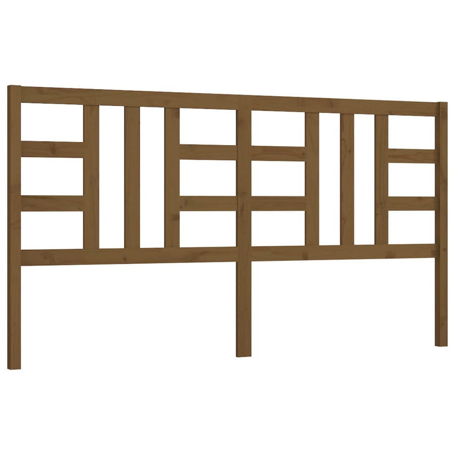 Hoofdbord 206X4X00 Cm Massief Grenenhout 206 x 100 cm Honingbruin