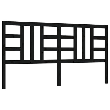Hoofdbord 206X4X00 Cm Massief Grenenhout 206 x 100 cm Zwart