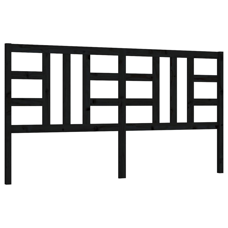 Hoofdbord 206X4X00 Cm Massief Grenenhout 206 x 100 cm Zwart