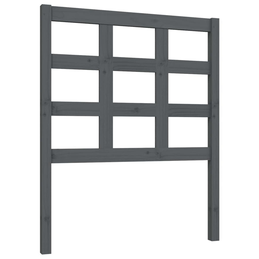 Hoofdbord 80,5X4X100 Cm Massief Grenenhout Grijs