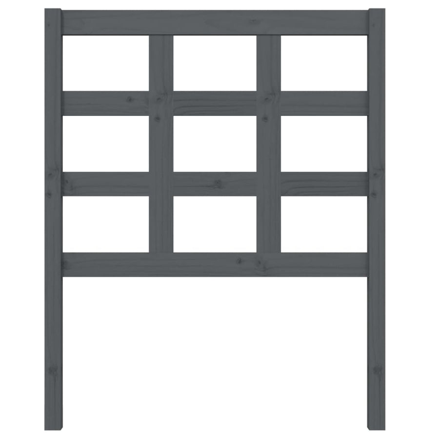 Hoofdbord 80,5X4X100 Cm Massief Grenenhout Grijs