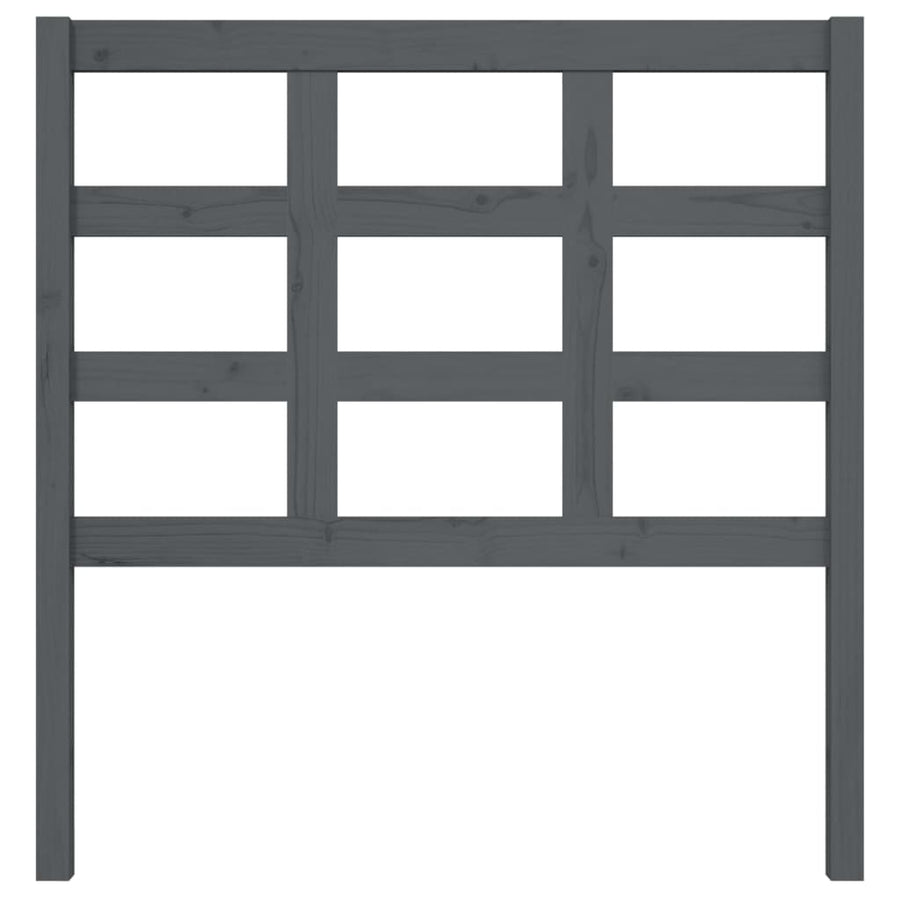 Hoofdbord 95,5X4X100 Cm Massief Grenenhout Grijs