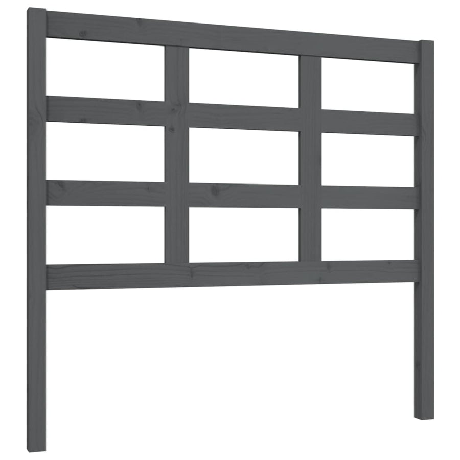 Hoofdbord 105,5X4X100 Cm Massief Grenenhout Grijs