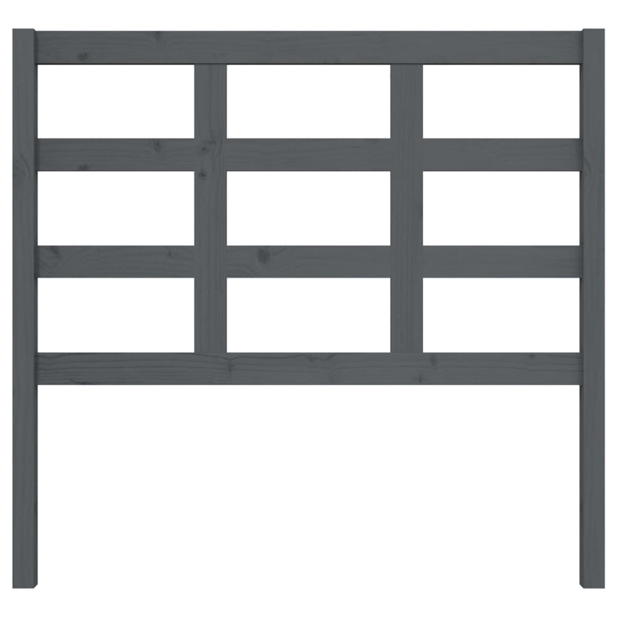 Hoofdbord 105,5X4X100 Cm Massief Grenenhout Grijs