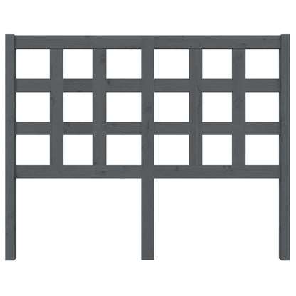 Hoofdbord 125,5X4X100 Cm Massief Grenenhout Grijs