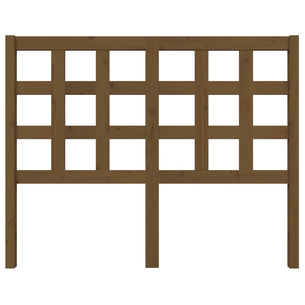 Hoofdbord 125,5X4X100 Cm Massief Grenenhout Honingbruin
