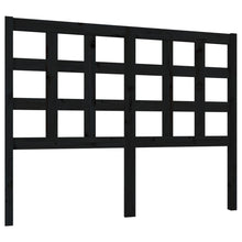 Hoofdbord 125,5X4X100 Cm Massief Grenenhout Zwart