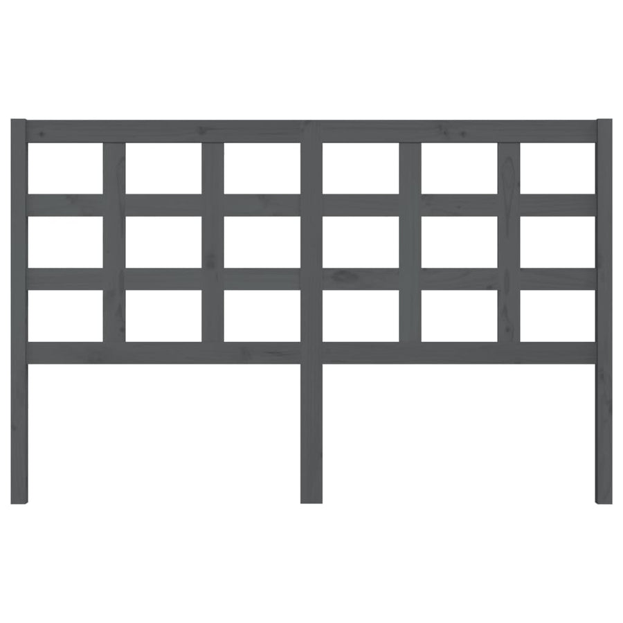 Hoofdbord 156X4X100 Cm Massief Grenenhout Grijs