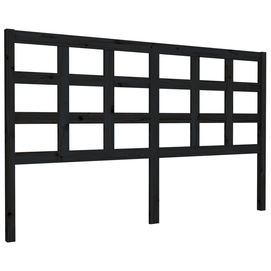 Hoofdbord 165,5X4X100 Cm Massief Grenenhout Zwart