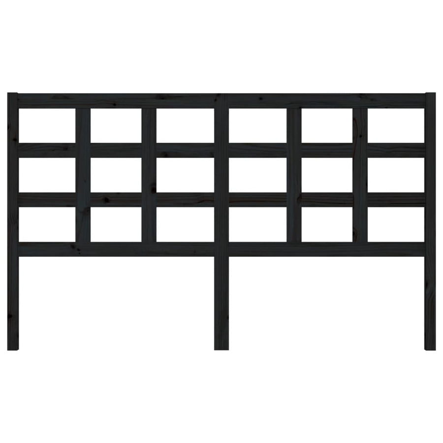 Hoofdbord 165,5X4X100 Cm Massief Grenenhout Zwart