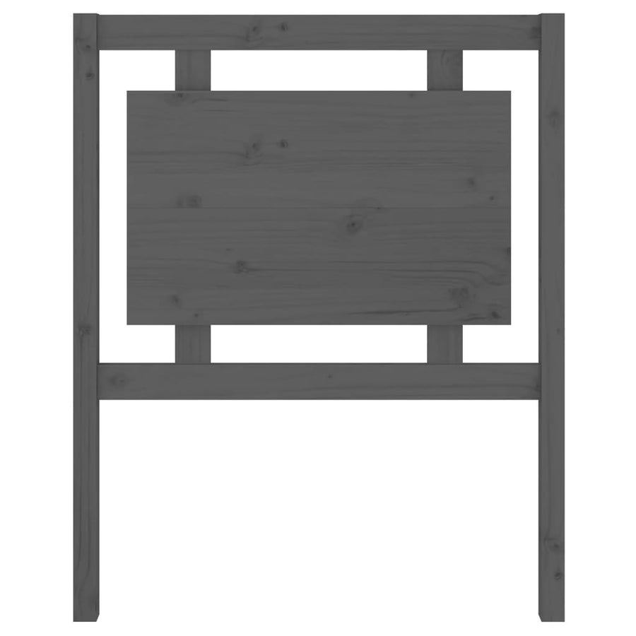 Hoofdbord 80,5X4X100 Cm Massief Grenenhout Grijs