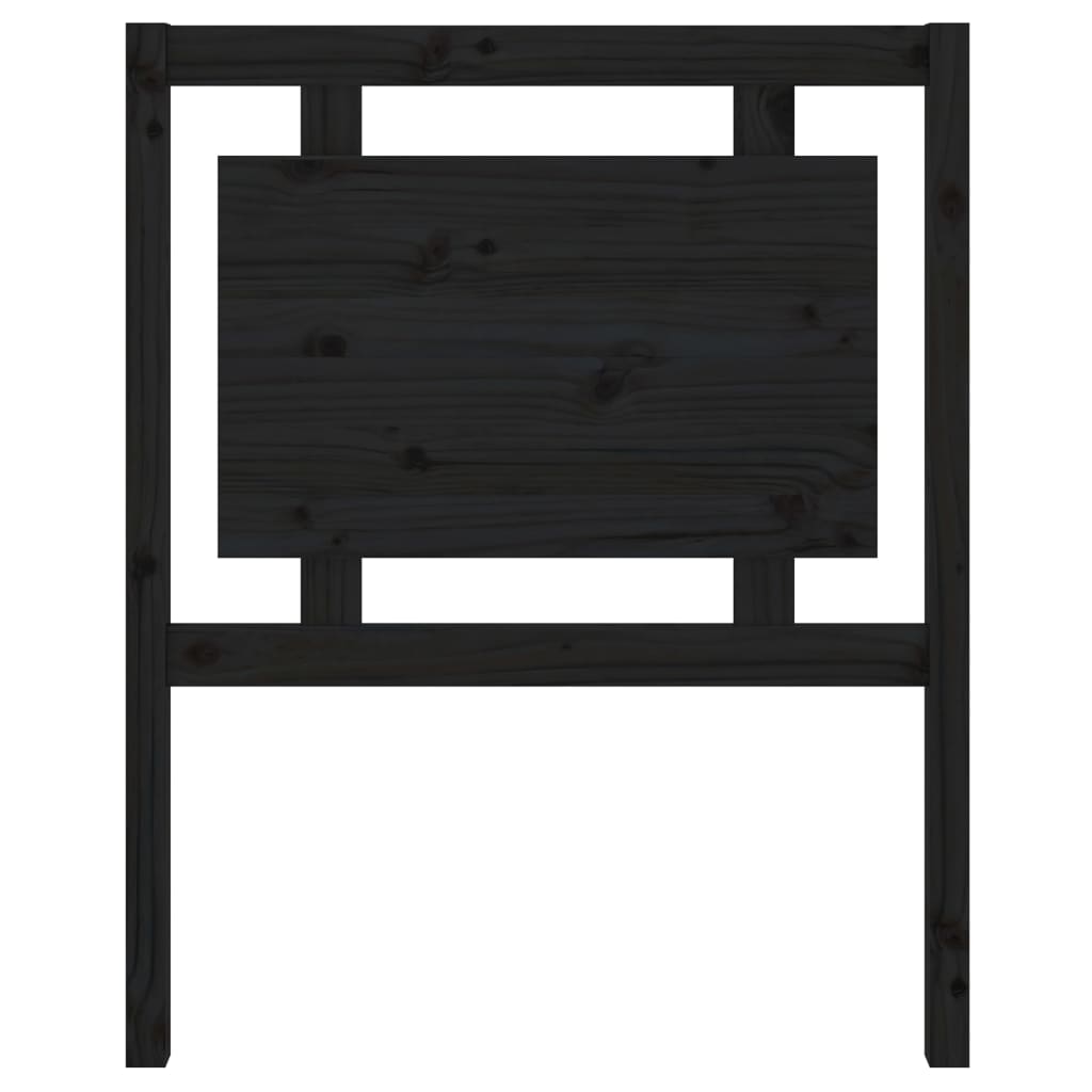 Hoofdbord 80,5X4X100 Cm Massief Grenenhout Zwart