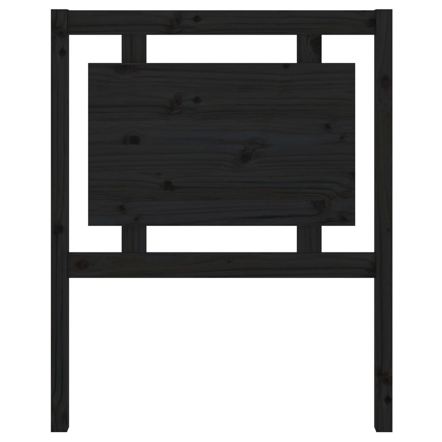 Hoofdbord 80,5X4X100 Cm Massief Grenenhout Zwart