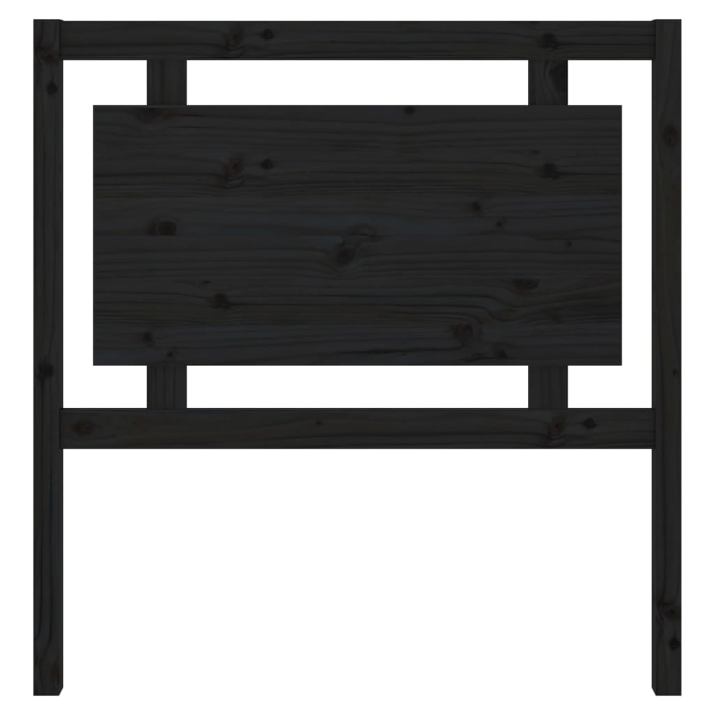 Hoofdbord 95,5X4X100 Cm Massief Grenenhout Zwart