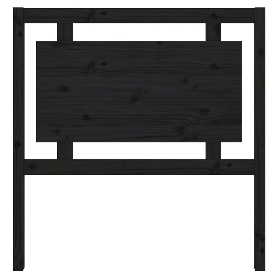 Hoofdbord 95,5X4X100 Cm Massief Grenenhout Zwart