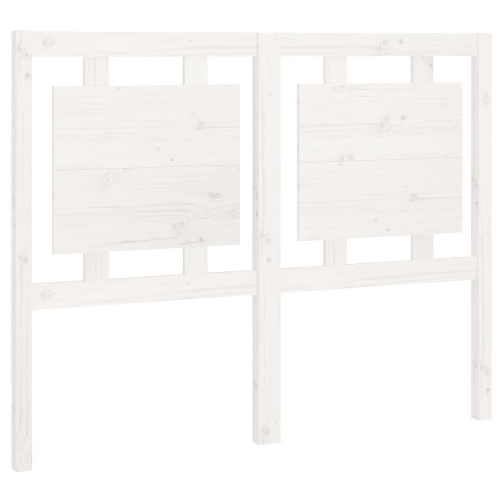 Hoofdbord 125,5X4X100 Cm Massief Grenenhout Wit