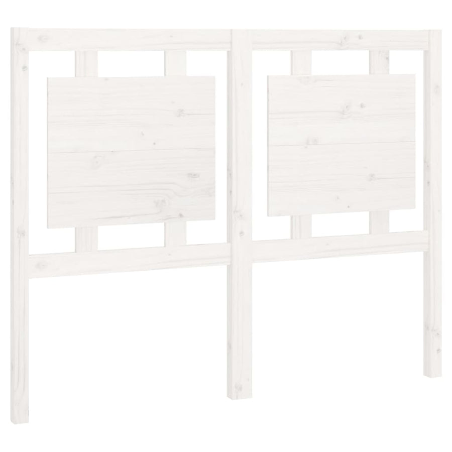 Hoofdbord 125,5X4X100 Cm Massief Grenenhout Wit