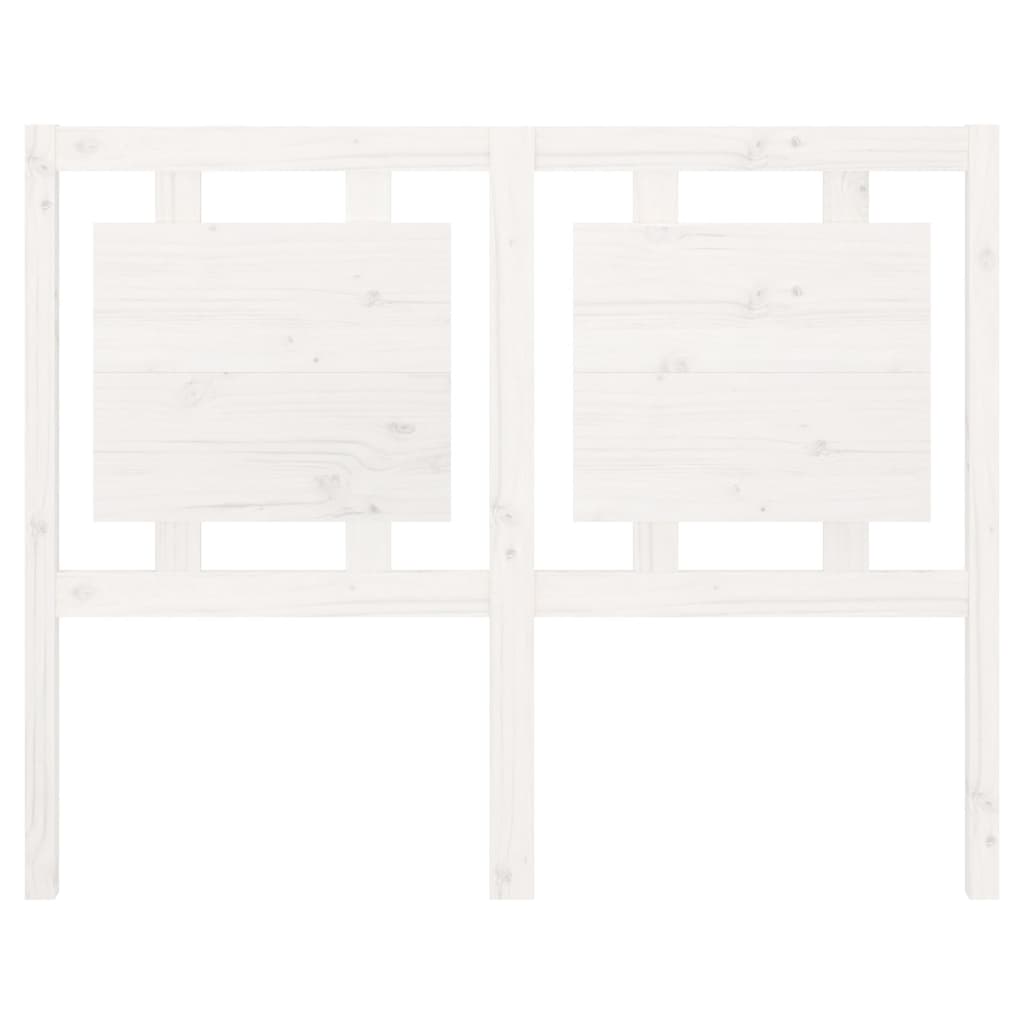 Hoofdbord 125,5X4X100 Cm Massief Grenenhout Wit