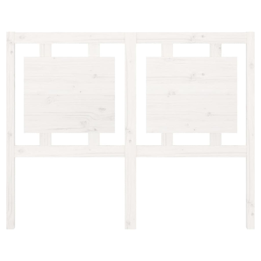 Hoofdbord 125,5X4X100 Cm Massief Grenenhout Wit