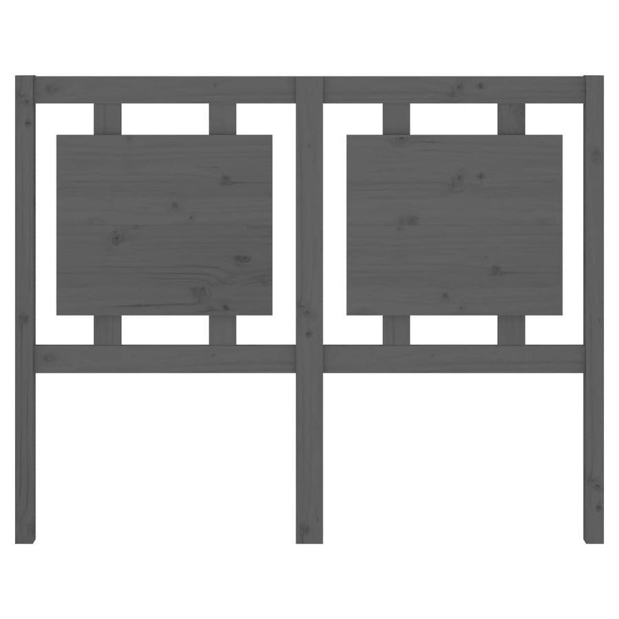 Hoofdbord 125,5X4X100 Cm Massief Grenenhout Grijs
